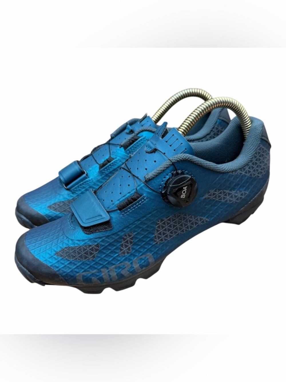 GIRO Rincon Mountain Bike MTB Shoes women size 9  Blue/Black BOA 4 Bolt Design